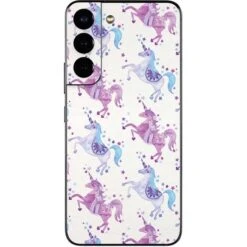 Cat Coq Purple Unicorns Galaxy S22 Skin