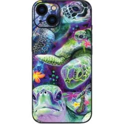 Rainbow Sea Turtles By Sheena Pike IPhone 15 Skin