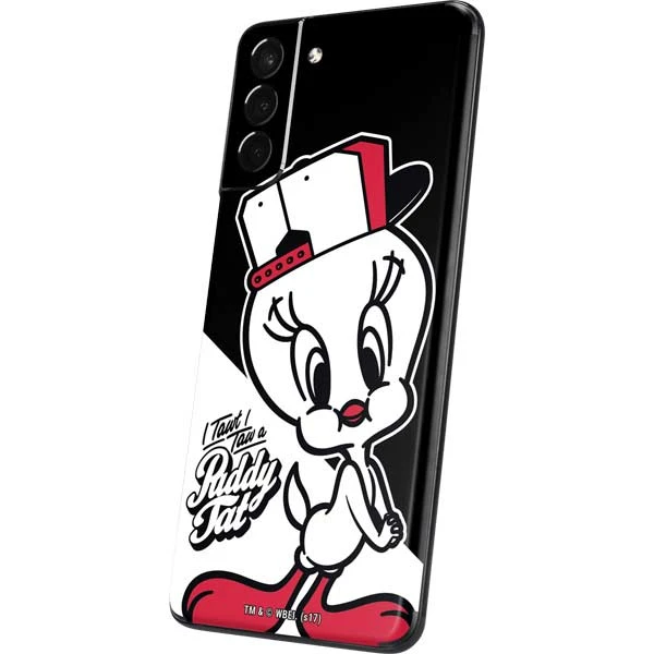 Looney Tunes Retro Tweety Bird Galaxy S21 5G Skin 4 Looney Tunes Retro Tweety Bird Galaxy S21 5G Skin - Image 2