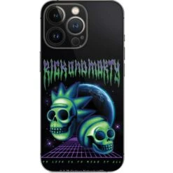 Adult Swim Rick And Morty Neon Skulls IPhone 15 Pro Skin