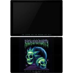 Adult Swim Rick And Morty Neon Skulls Surface Pro 6 Skin
