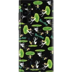 Adult Swim Rick And Morty Portal Pattern Galaxy S22 Ultra Skin