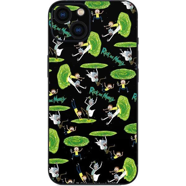 Adult Swim Rick And Morty Portal Pattern IPhone 14 Plus Skin 3 Adult Swim Rick And Morty Portal Pattern IPhone 14 Plus Skin