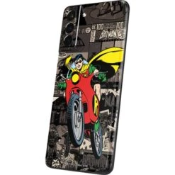 DC Comics Robin Vintage Action Pose Pattern Galaxy S21 5G Skin -Skinit Store robin mixed media galaxy s21 5g skin 1613625733 SKNDCMIXM07GLXY21 PR 02