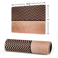 Rose Gold Chevron Split Gaming Mouse Pad