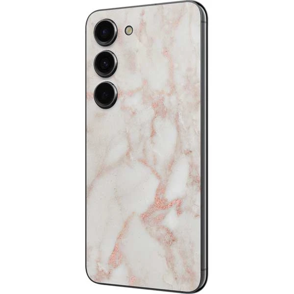 Rose Gold Marble Galaxy S23 Skin 4 Rose Gold Marble Galaxy S23 Skin - Image 2