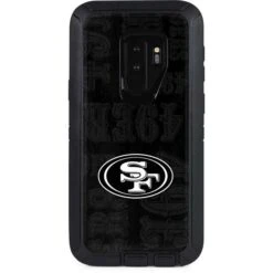 NFL San Franciso 49ers Black & White Otterbox Defender Galaxy Skin