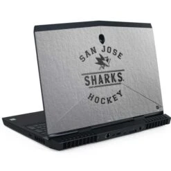 NHL San Jose Sharks Black Text Dell Alienware Skin