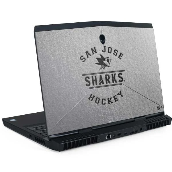 NHL San Jose Sharks Black Text Dell Alienware Skin 3 NHL San Jose Sharks Black Text Dell Alienware Skin