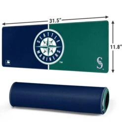 MLB Seattle Mariners Split Gaming Mouse Pad -Skinit Store seattle mariners split large gaming mouse pad 1678312952 MSPCVSMLB25GAMGLG PR 02