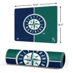 MLB Seattle Mariners Split Gaming Mouse Pad -Skinit Store seattle mariners split medium gaming mouse pad 1678408455 MSPCVSMLB25GAMGMD PR 02