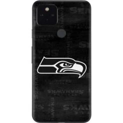NFL Seattle Seahawks Black & White Google Pixel 5a Skin