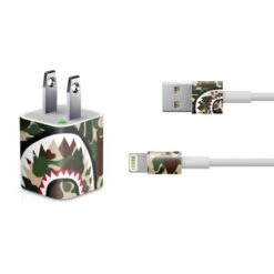 Shark Teeth Street Camo IPhone Charger (5W USB) Skin