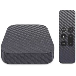 Silver Carbon Fiber Specialty Texture Material Apple TV Skin