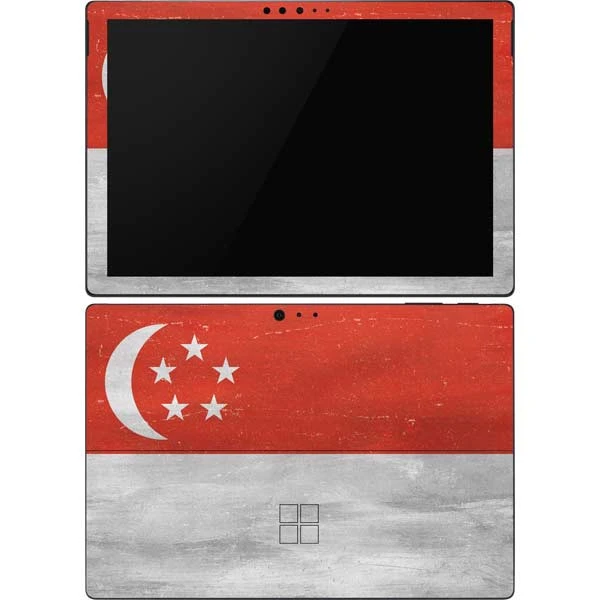 Singapore Flag Distressed Surface Pro 6 Skin 3 Singapore Flag Distressed Surface Pro 6 Skin
