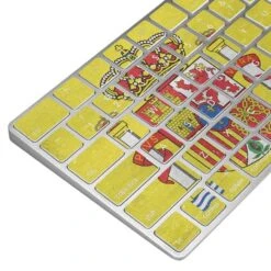 Spain Flag Distressed Magic Keyboard Skin -Skinit Store spain flag distressed magic keyboard skin 1616707002 SKNFLGDIS17AMKBDX PR 03