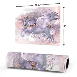Spring Flight Unicorn By Laurie Prindle Gaming Mouse Pad