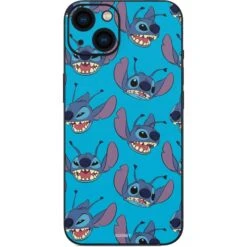 Disney Lilo And Stitch Face Expression Pattern IPhone 14 Skin
