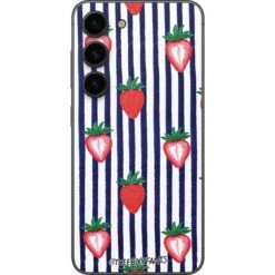Bouffants And Broken Hearts Strawberries And Stripes Galaxy S23 Skin