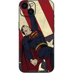 DC Comics Superman Vintage Pose American Flag IPhone 15 Skin