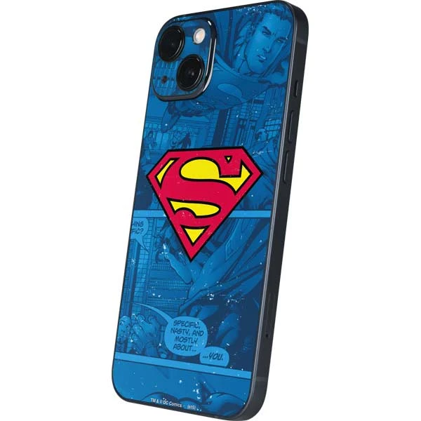 DC Comics Superman Logo Background Pattern IPhone 14 Skin 4 DC Comics Superman Logo Background Pattern IPhone 14 Skin - Image 2