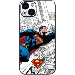 DC Comics Superman Super Speed Flying Over City IPhone 15 Skin