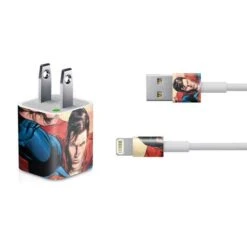 DC Comics Superman Flying Pose Action Comics #957 Art By Patch Zircher IPhone Charger (5W USB) Skin