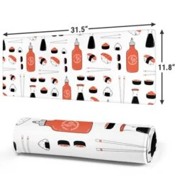 Sushi Foodie Gaming Mouse Pad -Skinit Store sushi large gaming mouse pad 1656100440 MSPFDCLTN04GAMGLG PR 02