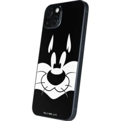 Looney Tunes Sylvester The Cat Black And White IPhone 14 Plus Skin -Skinit Store sylvester the cat black and white iphone 14 plus skin 1662574864 SKNLNCLFL04IPH14M PR 02