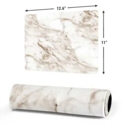 Taupe Marble Gaming Mouse Pad