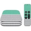 Teal And Grey Stripes Apple TV Skin