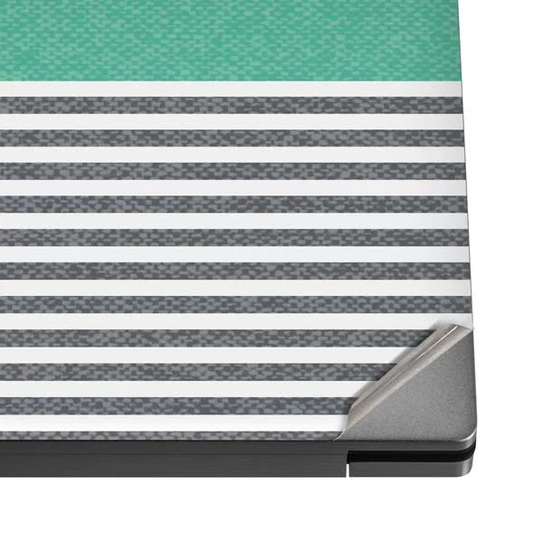 Teal And Grey Stripes Dell XPS Skin 6 Teal And Grey Stripes Dell XPS Skin - Image 4