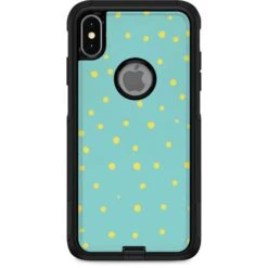 Teal And Yellow Polka Dots Otterbox Commuter IPhone Skin