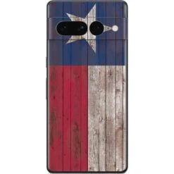 Texas Flag Dark Wood Google Pixel 7 Pro Skin