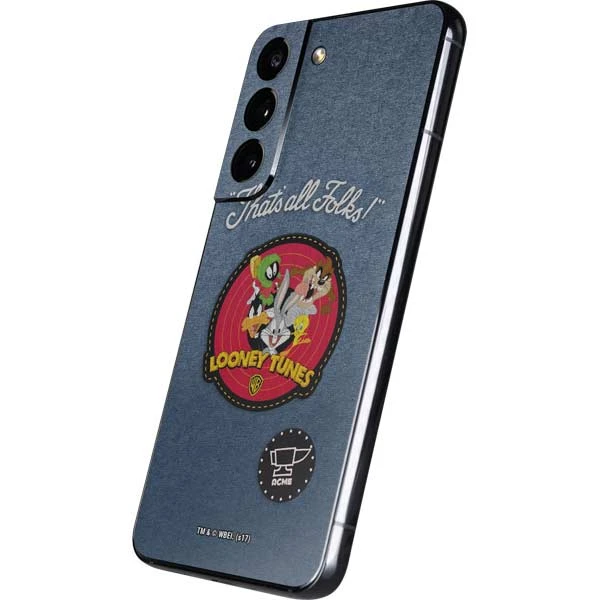 Looney Tunes Thats All Folks Patch Galaxy S22 Skin 4 Looney Tunes Thats All Folks Patch Galaxy S22 Skin - Image 2