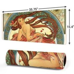 The Arts: Dance By Mucha Gaming Mouse Pad -Skinit Store the arts dance extra large gaming mouse pad 1709571048 MSPBRGMUC09GAMGXL PR 02
