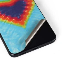 Liquid Blue Tie Dye Heart Galaxy S22 Skin -Skinit Store tie dye heart galaxy s22 skin 1646266140 SKNLBTIDY09GLXY22 PR 04