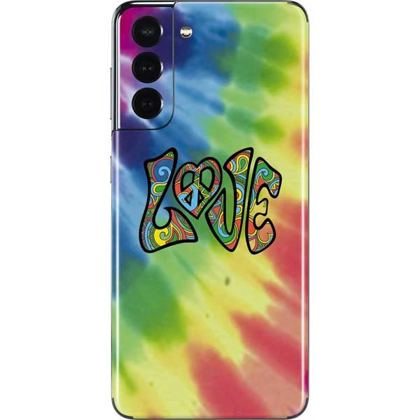 Liquid Blue Tie Dye Peace & Love Galaxy S21 5G Skin 3 Liquid Blue Tie Dye Peace & Love Galaxy S21 5G Skin