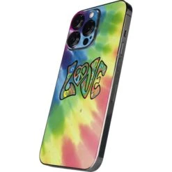 Liquid Blue Tie Dye Peace & Love IPhone 14 Pro Skin -Skinit Store tie dye peace love iphone 14 pro skin 1662674395 SKNLQDBJR01IPH14P PR 02