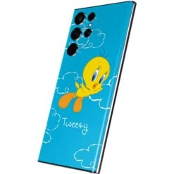 Looney Tunes Tweety Bird Flying Galaxy S22 Ultra Skin -Skinit Store tweety bird flying galaxy s22 ultra skin 1646439155 SKNTWEETY04GLX22U PR 02