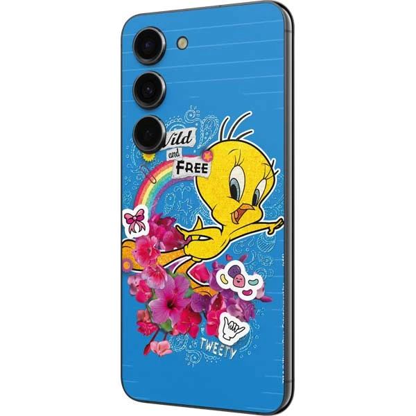 Looney Tunes Tweety Bird Wild And Free Galaxy S23 Skin 4 Looney Tunes Tweety Bird Wild And Free Galaxy S23 Skin - Image 2