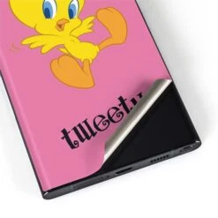 Looney Tunes Tweety Pinky Galaxy S22 Ultra Skin -Skinit Store tweety pinky galaxy s22 ultra skin 1646439155 SKNTWEETY03GLX22U PR 04