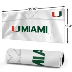University Of Miami White Jersey Gaming Mouse Pad -Skinit Store university of miami white jersey extra large gaming mouse pad 1732223632 MSPCLGALT18GAMGXL PR 02