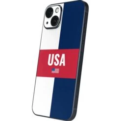 USA Flag Color Block IPhone 15 Skin -Skinit Store usa flag color block iphone 15 skin 1694187538 SKNUSAFLG02IPHN15 PR 02