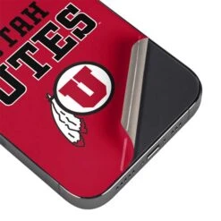 University Of Utah Utes Text On Red IPhone 15 Pro Skin -Skinit Store utah utes text on red iphone 15 pro skin 1724097697 SKNUTAUTE03IPH15P PR 03
