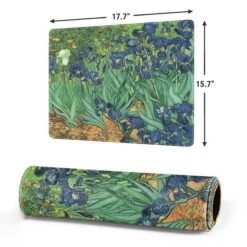 Van Gogh - Irises By Van Gogh Gaming Mouse Pad -Skinit Store van gogh irises medium gaming mouse pad 1709756243 MSPBRGVNG04GAMGMD PR 02