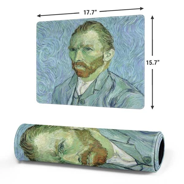 Van Gogh Self-portrait By Van Gogh Gaming Mouse Pad 4 Van Gogh Self-portrait By Van Gogh Gaming Mouse Pad - Image 2