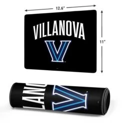 Villanova University V Black Gaming Mouse Pad