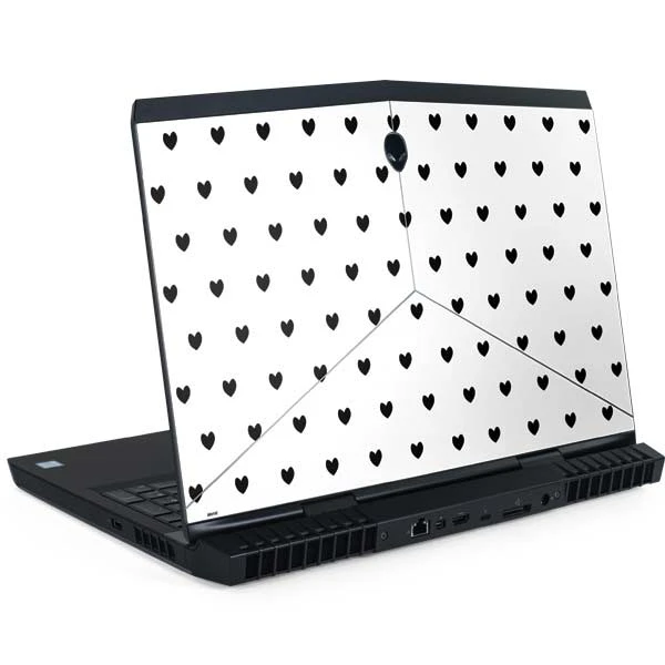 White And Black Hearts Dell Alienware Skin 3 White And Black Hearts Dell Alienware Skin