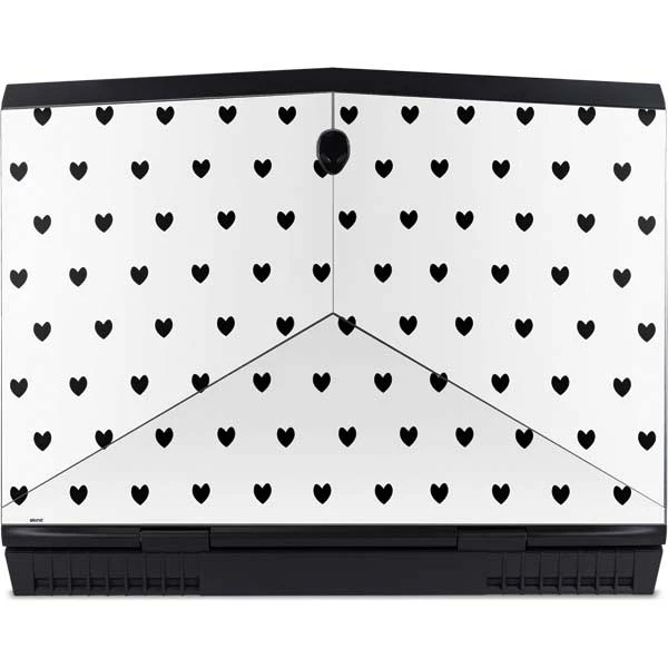 White And Black Hearts Dell Alienware Skin 4 White And Black Hearts Dell Alienware Skin - Image 2